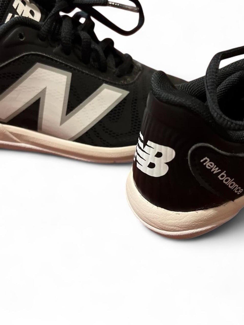 New Balance Black and White Kids Athletic Shoes